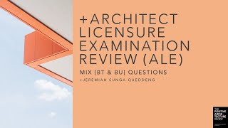 ARCHITECT LICENSURE EXAMINATION ALE REVIEW PRACTICE QUESTIONS [upl. by Airotkiv]