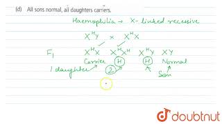 If a haemophilic man marries a carroes women than which of the following holds true for their [upl. by Latton]