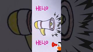 Megaphone 📣 drawing shorts drawingtutorials art doodleart kidsartpainting trendingshorts [upl. by Hazmah857]