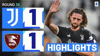 JUVENTUSSALERNITANA 11  HIGHLIGHTS  Rabiot Rescues A Point In Stoppage Time  Serie A 202324 [upl. by Elamef613]