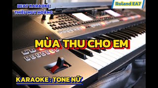 Karaoke Mùa Thu Cho Em Tone Nữ 78 [upl. by Osrit]