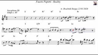 Fausto Papetti Reality Tenor Sax sheet [upl. by Sybille]