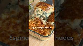 Espinacas gratinadas super rica🤤 [upl. by Atiniv]