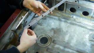 Part 19 Front Inner Fender Removal POR15 Rear Sill Repair  My 76 Mazda RX5 Cosmo Restoration [upl. by Nerak102]