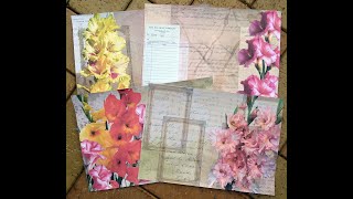 Gladioli Digital Kit Flip Through juliespapercraftsunflowersanddors jjiiOutwithaBang digitalkit [upl. by Zacharias769]