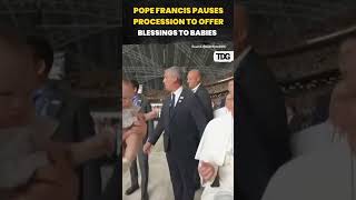 watch  Pope Francis Stops Buggy to Bless Babies in Singapore Stadium viral shorts [upl. by Thurstan891]