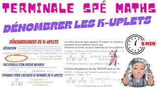 MINI COURS 2 EXERCICES CORRIGÉS sur le Dénombrement des kuplets  5 min pour comprendre spéMaths [upl. by Asert]