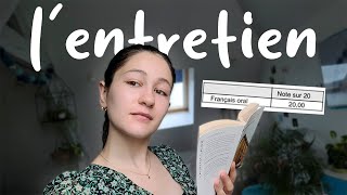 lentretien à loral du bac de français et comment avoir 20 [upl. by Araccot98]