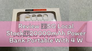 Review 【SG Local Stock】20000mAh Power Bank Portable With 4 Wires LED Flashlight [upl. by Oirevas]