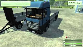 LS 2013 Mod Vorstellung  Test  GermanMercedes Actros IV  Schmitz Cargobull Drehschemel [upl. by Nek924]