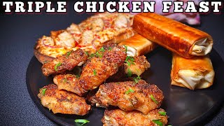 3 Delicious Chicken Recipes Combined in One Amazing Dish foodie chickenrecipe easyrecipes [upl. by Nitnilc]