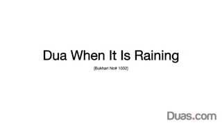 Dua When It Is Raining [upl. by Yeniffit]