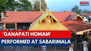 Sabarimala Temple Ganapati Homam Performed Devotees Offer Prayers [upl. by Reggis684]