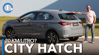 NOVO HONDA CITY HATCHBACK 2023 20 KMLITRO E PATAMAR ACIMA DE POLO E CIA [upl. by Hausmann]