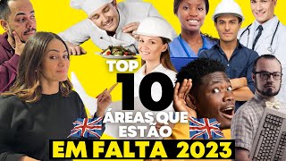 TOP 10 PROFISSÕES EM ALTA PARA TRABALHAR EM LONDRES mais de 170 mil vagas em todo Reino Unido [upl. by Bornie]