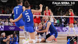 Parigi 2024  ITALIASERBIA 30 Pallavolo Quarti Radiocronaca di Manuela Collazzo Rai Radio 1 [upl. by Odrarebe10]