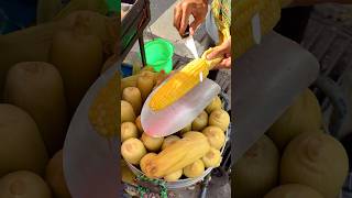 Perfect Corn Cutting In Bangkok  Fruit Cutting Skills [upl. by Xever]