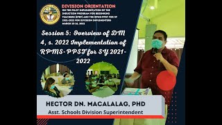 Overview of DepEd Memo No4 s 2022 Implementation of the RPMSPPST for SY 20212022 [upl. by Suoicerpal]