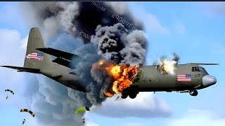 Today a US C130 plane carrying 5 generals and 500 soldiers was shot down by the Houthis [upl. by Eleda219]