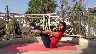 Navasana  Boat pose  Yoga Aasan [upl. by Ahsitauq]