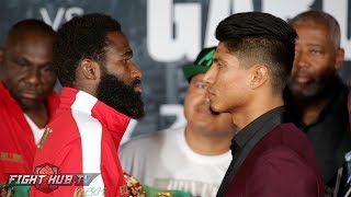 Adrien Broner vs Mikey Garcia Full Final Press Conference video amp face off [upl. by Ailiec]