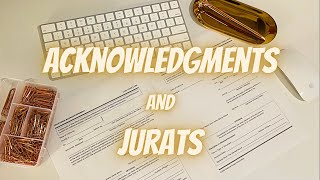 How do I complete a notarial certificate  Acknowledgments and Jurats [upl. by Ydnec916]