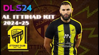 DLS 24 Kits AL ITTIHAD 💛🖤 202425 dls24 dreamleaguesoccer2024 dls2024 dls23 [upl. by Ruhtra962]