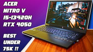 Acer Nitro V  Probably The Best RTX 4050 Gaming Laptop Under Rs80000 [upl. by Mazel]