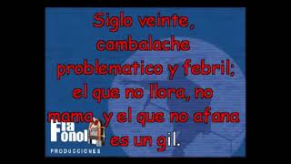 CAMBALACHE  Tango KARAOKE Letra [upl. by Major]