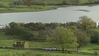 Yorkshire Dales  Hawes  Market Town  The River Ure  Fremantle Stock Footage  E18R18 028 [upl. by Ycat306]