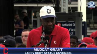 Mudcat Grant speaks at the unveiling of the Larry Doby statue [upl. by Copland]