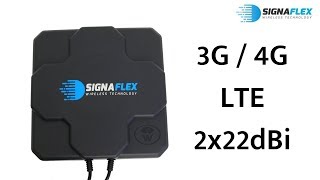 Antena 3G  4G LTE Signaflex Dual XCROSS 2x22 dBi  prezentacja [upl. by Turmel]