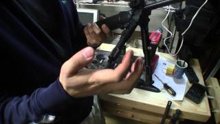 UTG Bipod SWATCombat Profile Adjustable Height Unboxing and Installation [upl. by Dorca854]