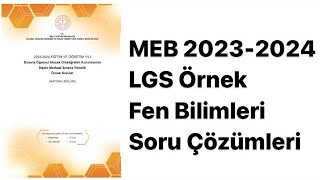 MEB 20232024 NİSAN AYI LGS ÖRNEK FEN BİLİMLERİ SORULARI [upl. by Gaile]