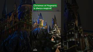 Christmas at Hogwarts is Magical  Holiday Projection amp Fireworks Show at in Hogsmeade [upl. by Massarelli]