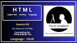 Centralizing Div in HTML Using display flex for Centering Horizontal and Vertical Session94 [upl. by Perpetua]