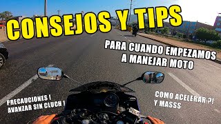 CONSEJOS Y TIPS PARA CUANDO EMPEZAMOS A MANEJAR MOTO  Dabney R [upl. by Eilyab382]