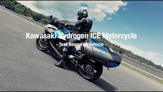 Kawasaki Hydrogen Engine Motorcycle Research Vehicle [upl. by Ayifas]