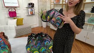 Dooney ampamp Bourke Coated Cotton Plumes Drawstring on QVC [upl. by Leffen]