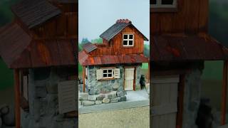 Step by step building a rustic stone house shorts vfuho diy house shortsvideo [upl. by Eekorehc]