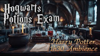 Harry Potter Ambience 📚 Brewing Potions amp Writing for Hogwarts Exam  1H30 Study Session [upl. by Yllil]