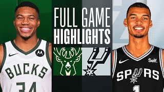 BUCKS at SPURS  FULL GAME HIGHLIGHTS  January 4 2024 [upl. by Daphie]