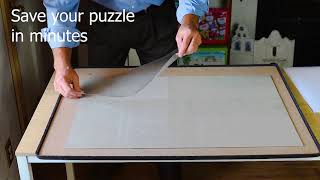 How to Glue 1000 Piece Puzzles Together in Minutes  Frame a Puzzle without Glue [upl. by Notanhoj539]