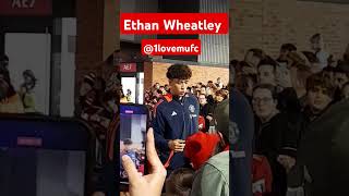 Ethan Wheatley interact with fans  Manchester United 52 Leicester City 30oct2024 [upl. by Kaden]