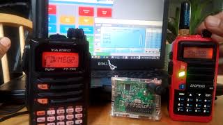 Yaesu FT70D Baofeng UVS9 Triband  DVmega and Allstar micronodeg7rpg [upl. by Andel]