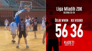 OKK Čelik WINN vs KK Visoko Full Game Basketball kadeti 17122023 [upl. by Attenhoj]