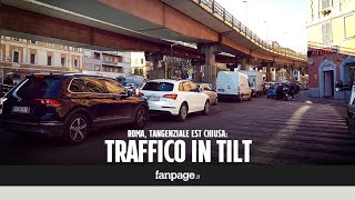 Roma tangenziale est chiusa traffico in tilt [upl. by Arahsal]