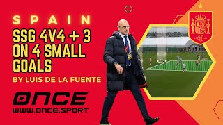 Spain  SSG 4v4  3 on 4 small goals by Luis de la Fuente [upl. by Rett]