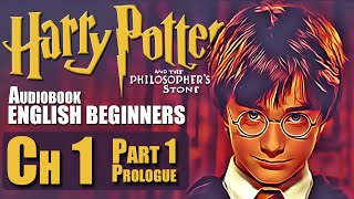 🧙‍♂️⚡quotHARRY POTTER Chapter 1 PART 1 Prologue BOOK 1 🎧Audiobook🎧 in English for Beginners📚✨ [upl. by Ecniv37]