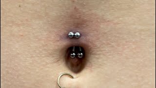 Double Navel Piercings  piercing doble de ombligo [upl. by Aiblis]